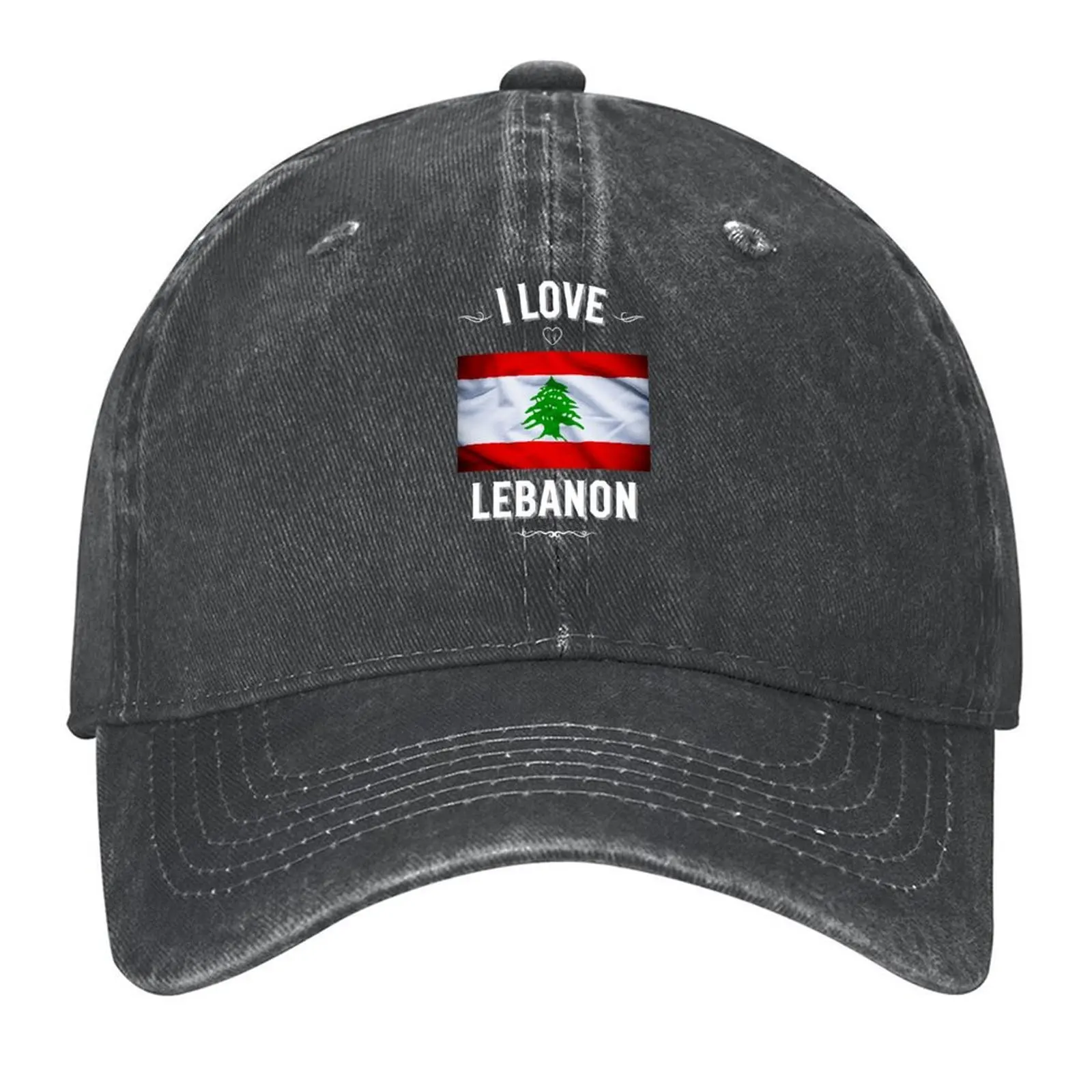 

I Love Lebanon Baseball Cap Golf Cap Military Cap Man Brand Man Sun Female Men's