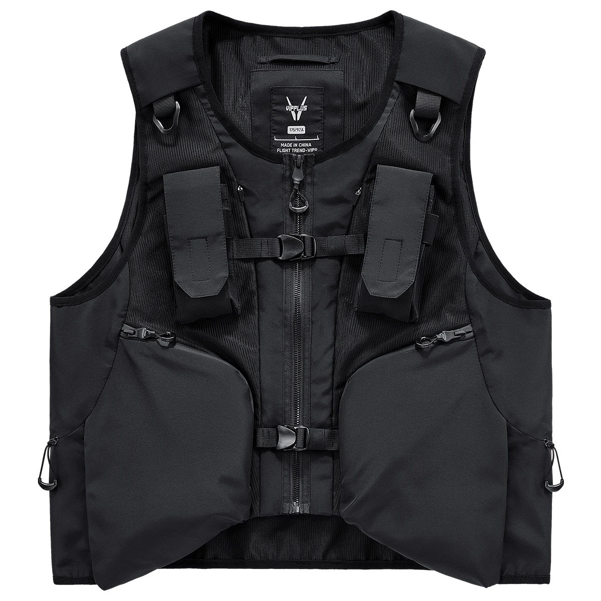 

VIP Men's Outdoor Tactical Vest Multi-ket Functional Sle Svel Jaet Loose Fit Polyester Fiber Youth Trend