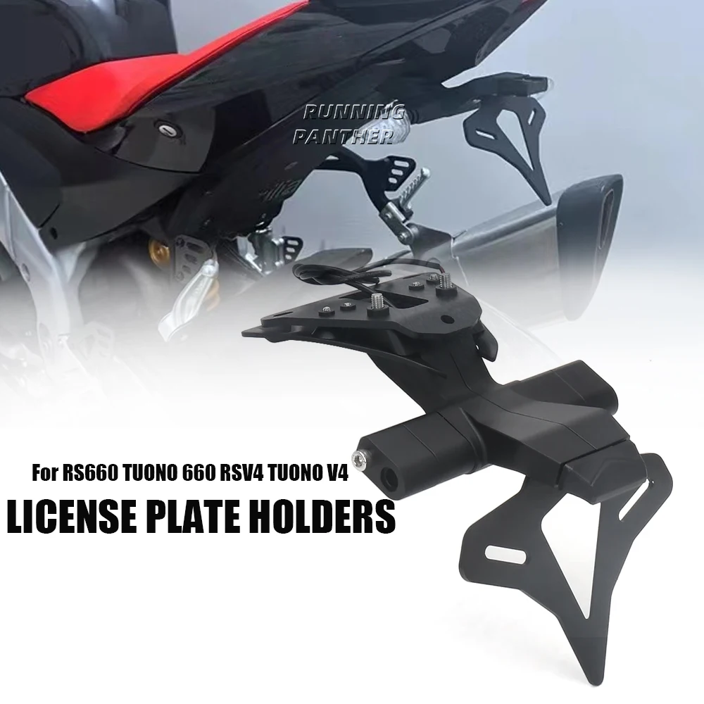 

New Tail Tidy Fender License Plate Holder LED Motorcycle Accessories For Aprilia RSV4 Tuono V4 RS660 TUONO 660 2021 2022 2023