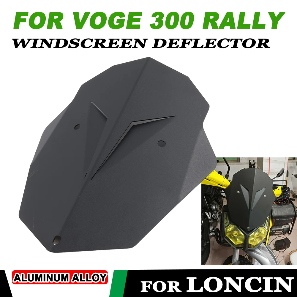 Motorcycle Widening Windshield Windscreen Wind Screen Deflector for Loncin VOGE 300 Rally 300Rally Rally300 300GY Accessories