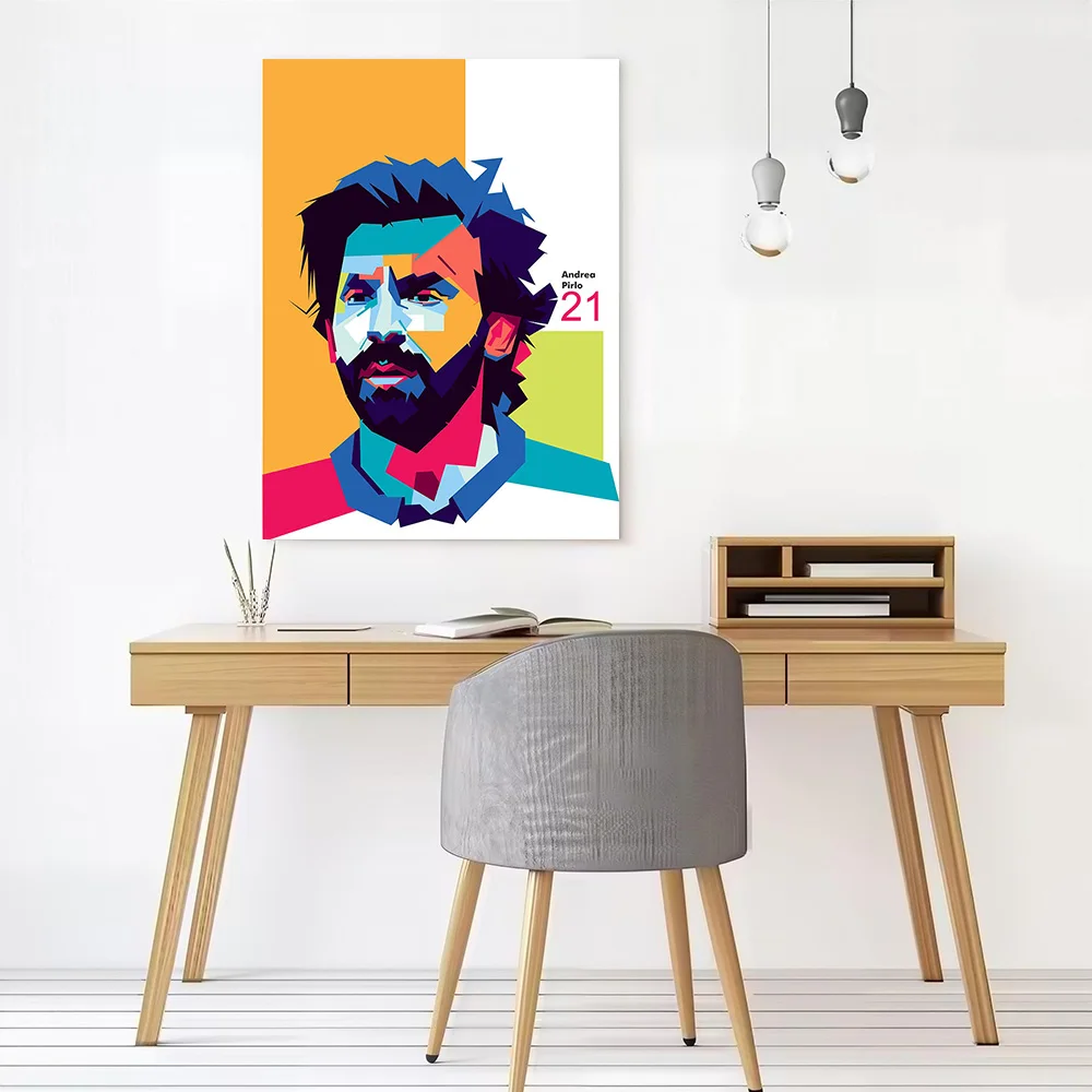 Andrea Pirlo Printed Canvas Poster Custom Pictures Wall Art Canvas Painting for Room Decorating Interior Decoration Living Room