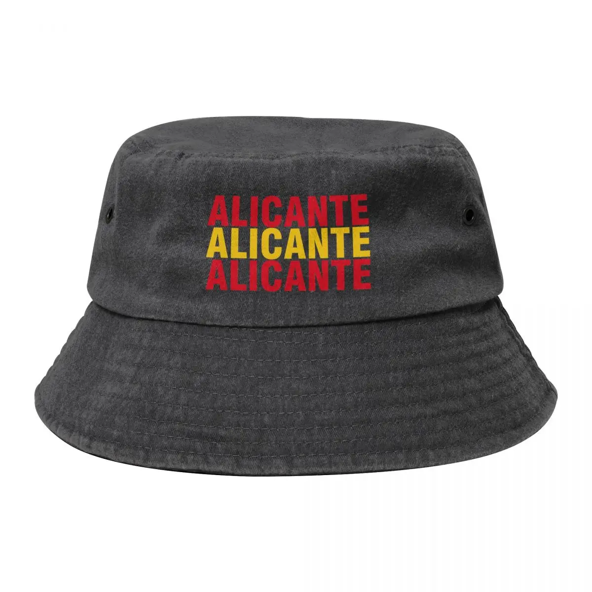 

Alicante with colores of Spain Bucket Hat Thermal Visor Trucker Hat Rave Visor Women's Hats For The Sun Men's