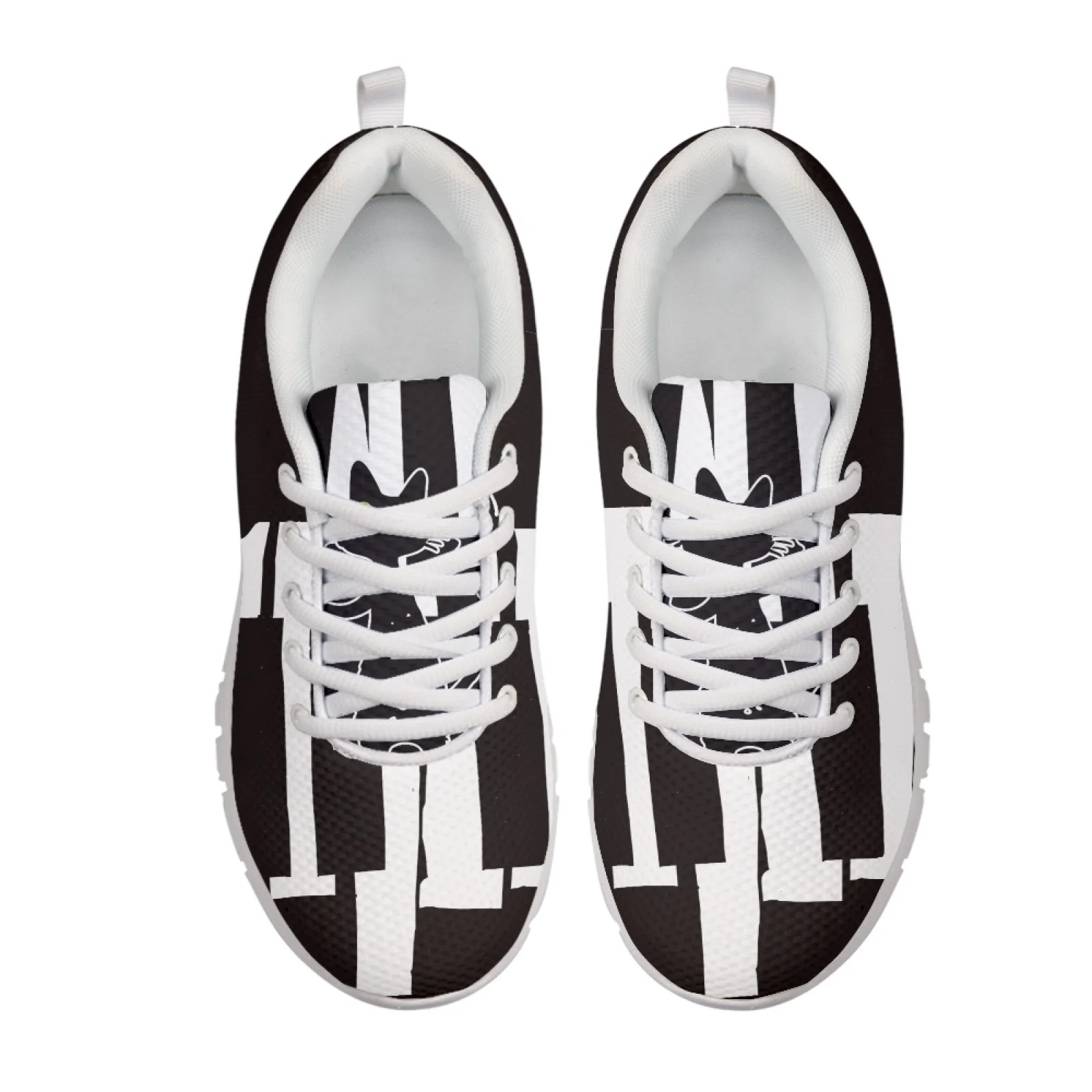 Coloranimal Black Cat Walking Shoes Sports Gym Jogging Athletic Shoes for Women Comfortable Walking Sneakers