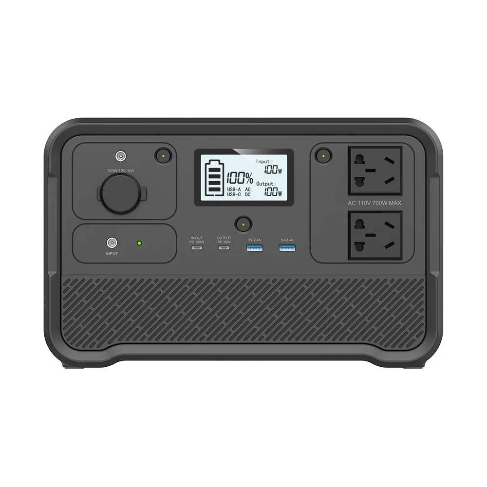 700W AC Input Solar Generator LiFePo4 Battery Pure Sine Wave Inverter Power Station Solar Energy System