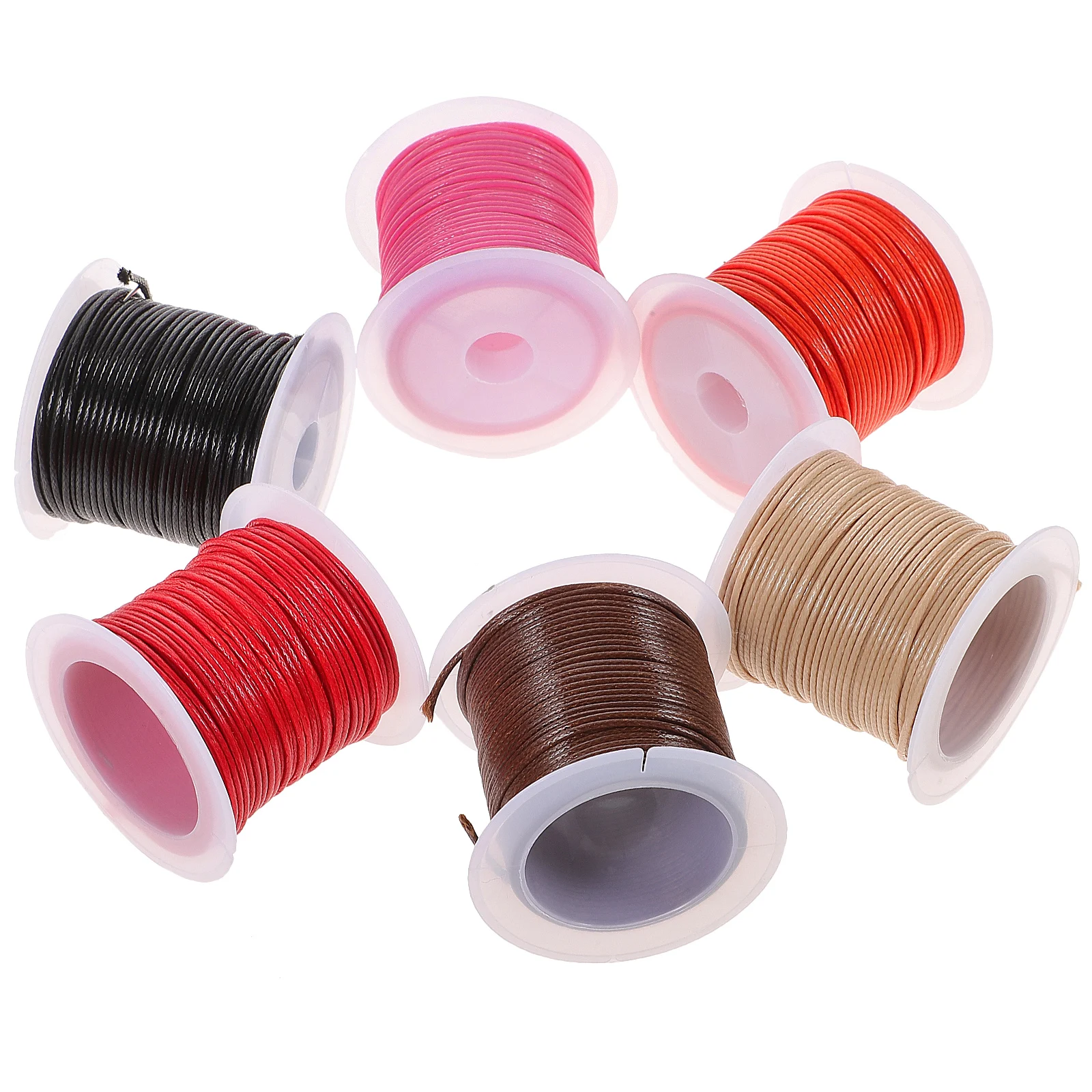 

6 Rolls Wax Rope H Braided Sculpting DIY Jewelry Beading Flexible Making Threads Polyester Material