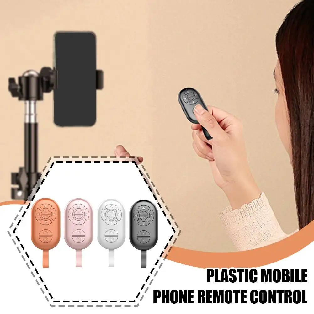 Wireless Phone Selfie Photo Shutter For Tiktok Video Page Turner Rechargeable Bluetooths-compatible Remote Controller W7Q0