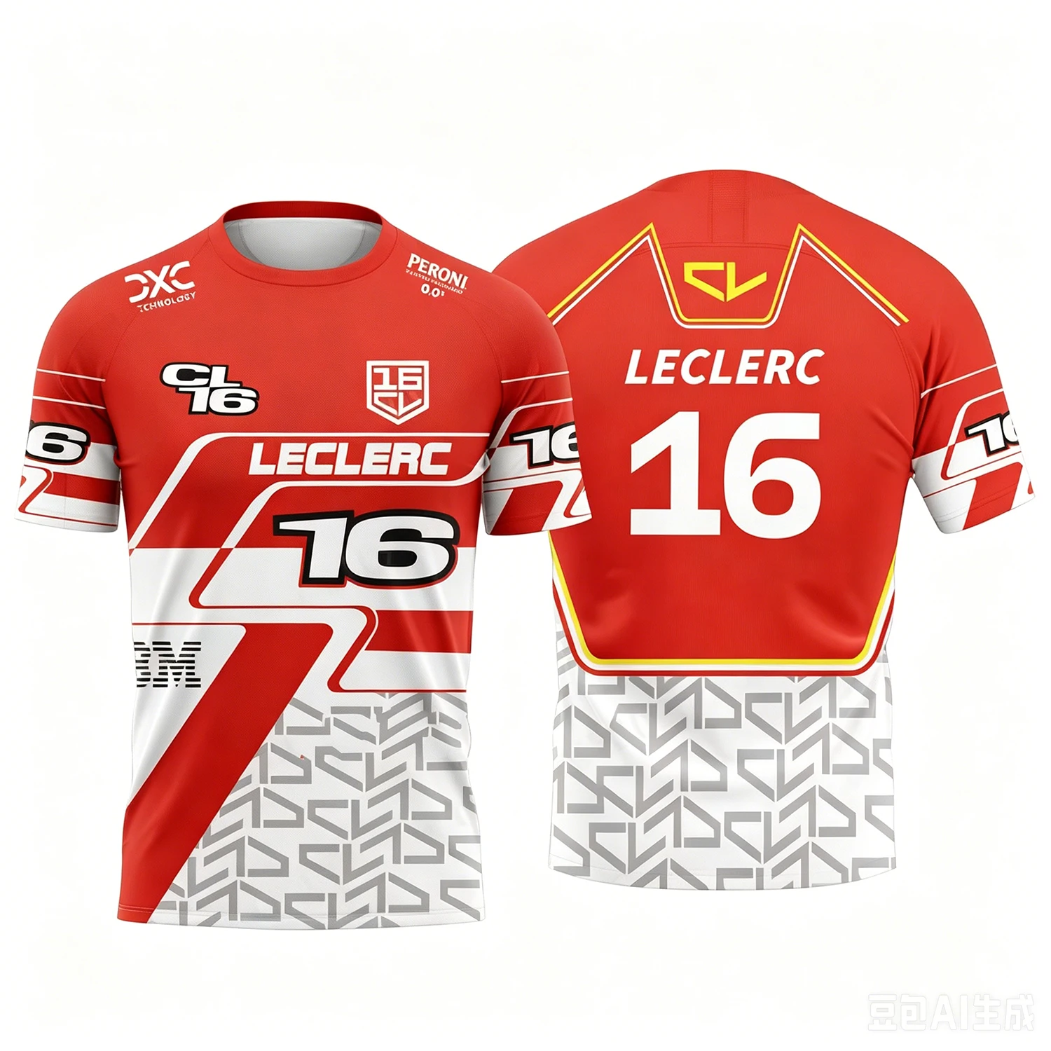 2026NEW CL16 Leclerc Racing T-Shirt for Fans Casual Sports Top Fashionable Sports Men's Women's Summer Top