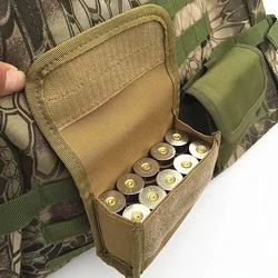 10 Round Molle Shell Pouch Holder 12GA Airsoft Ammo Waist Bag EDC Hunting Bandolier Cartridges Bullet Mag Holder Bag