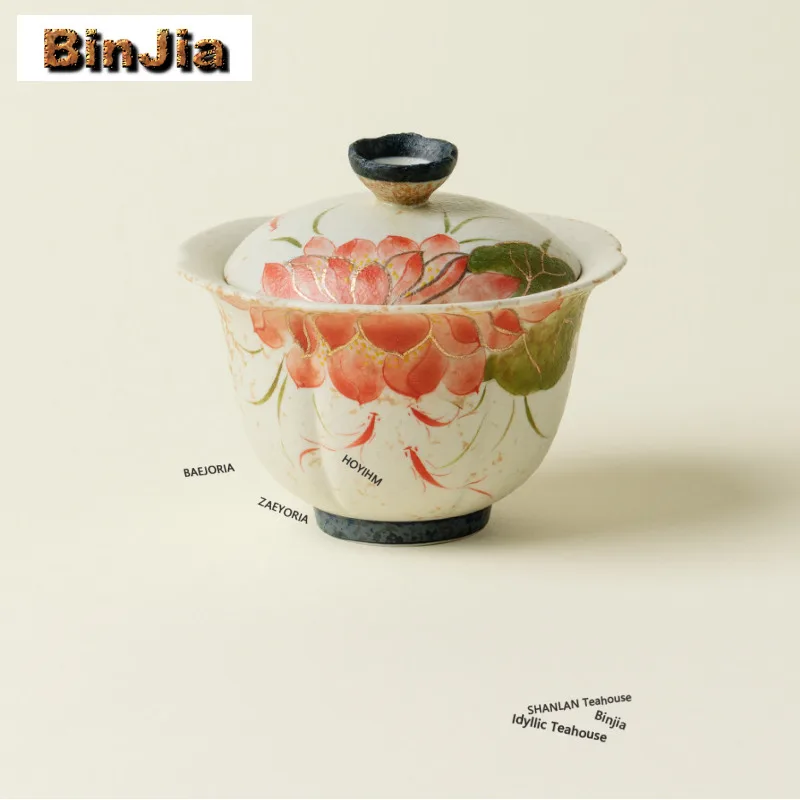 gaiwan-da-140ml-dipinto-a-mano-con-carpa-rossa-e-loto-antica-tazza-da-te-con-coperchio-kit-per-la-preparazione-del-te-ciotola-con-coperchio-accessori-per-il-te-ornamenti