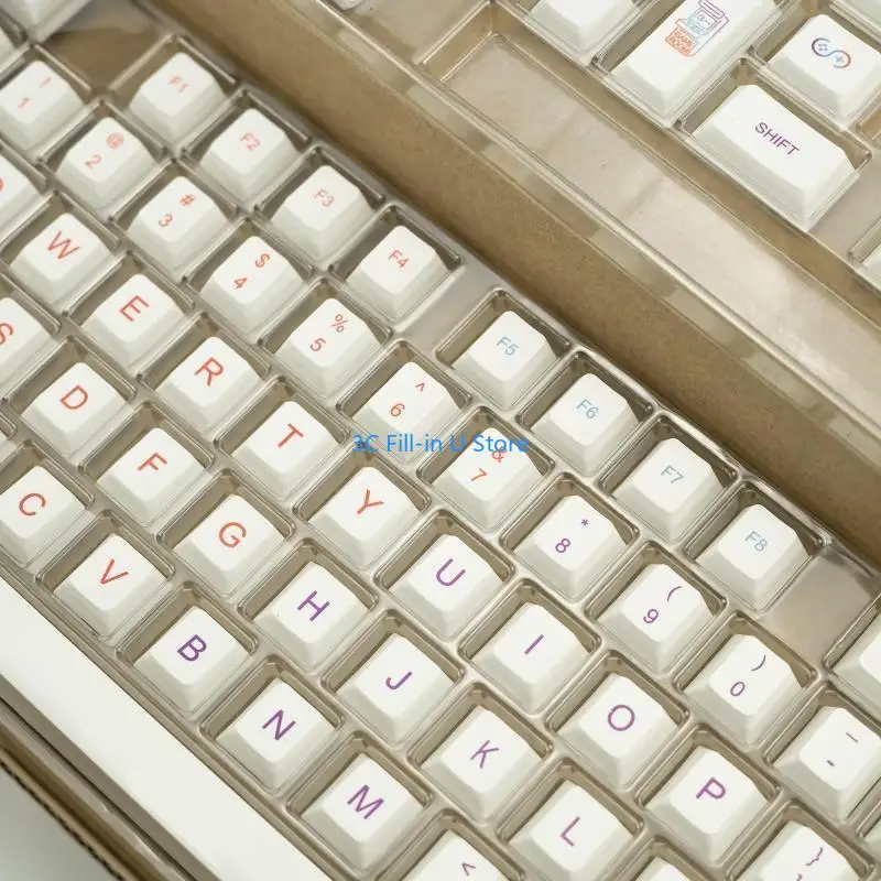 Boîte rangement G8TA KEYACAP 3 couches Couvercle transparent à poussière avec des diviseurs Keycap