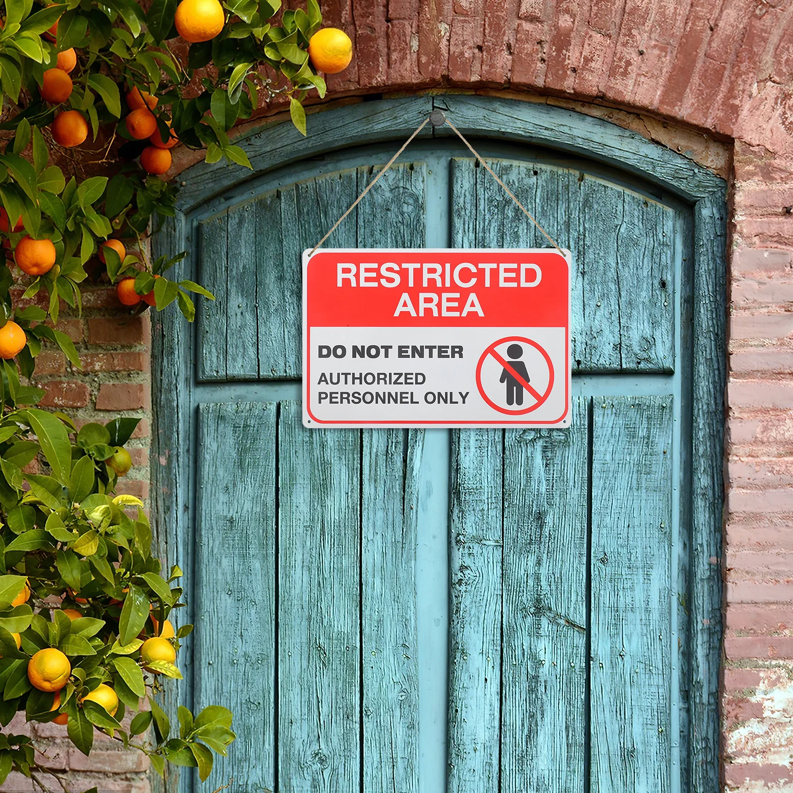 

Sturdy Do Not Enter Warning Safety Caution No Entrance Label Sign For Garden Wall Gate Pole Outdoor Security Bright Color Design