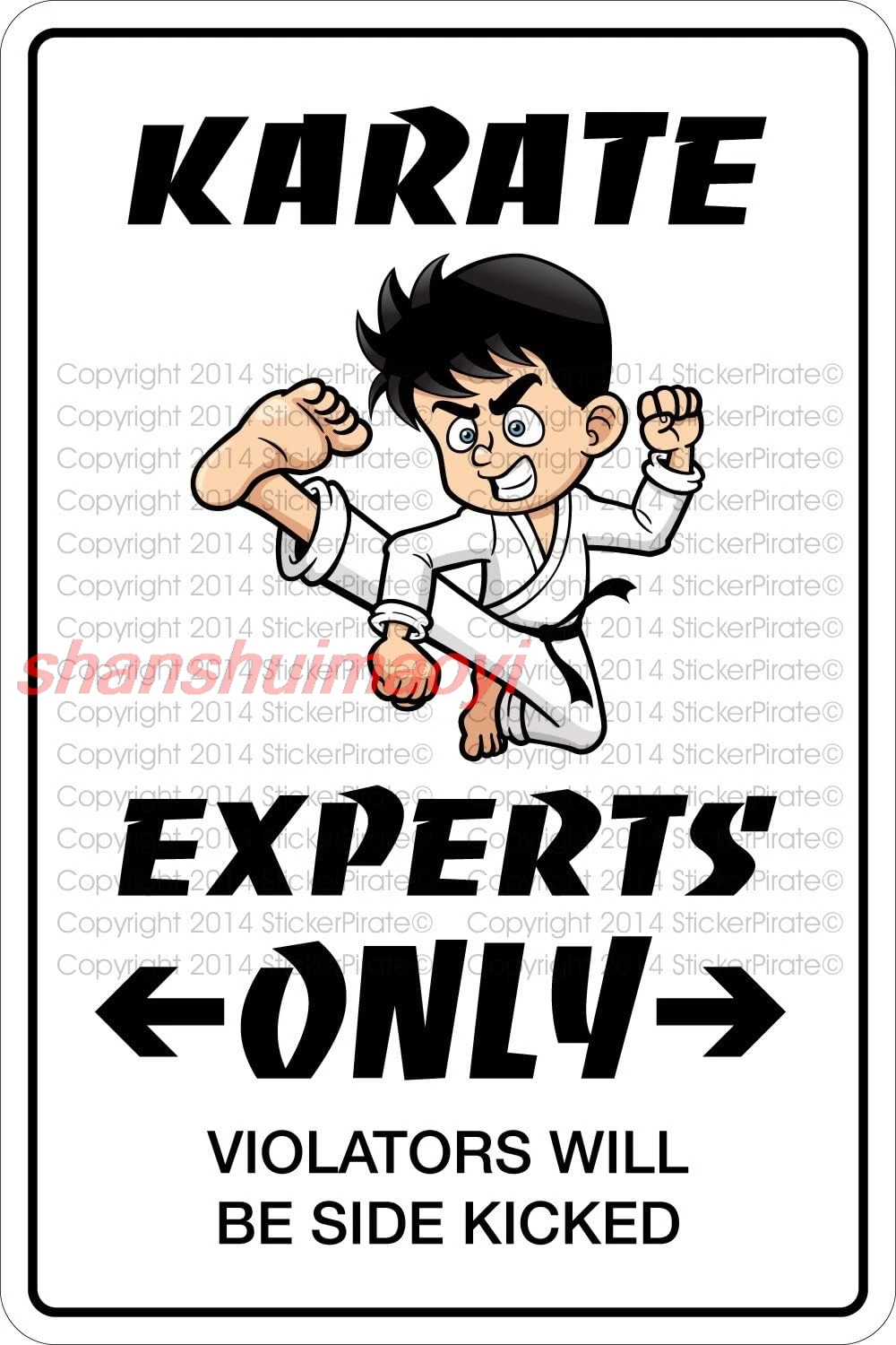 StickerPirate Karate Experts Only 8