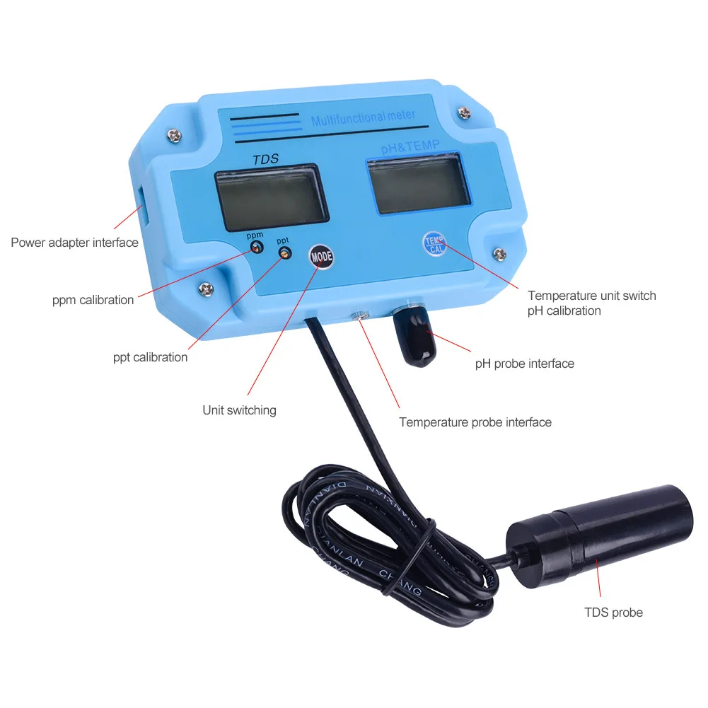 PH-2983 Digital High Precision Water Quality Tester PH and TDS 3 in 1 Meter for Drinking water, swimming pool, Laborator