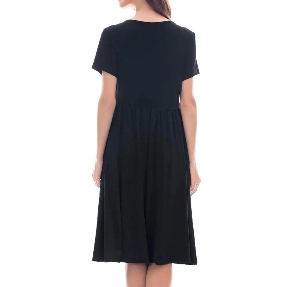 Summer Women's Nursing Dress Summer Short Sleeve Patchwork Maternity  Breastfeeding Knee Length Dress - AliExpress 1501