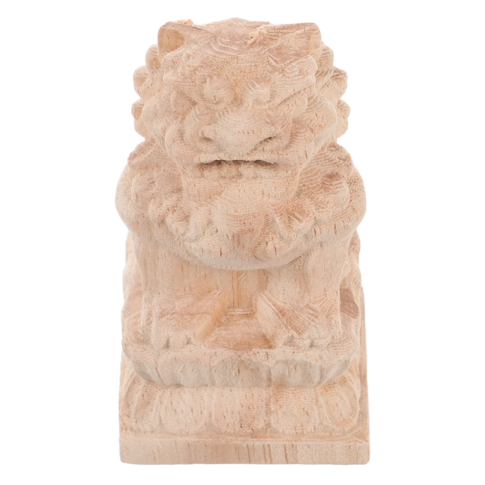 

Wooden Lion Statue Handmade Wood Carving Animal Craft Desktop Decor Small Sculpture For Home Feng Shui Indoor Outdoor