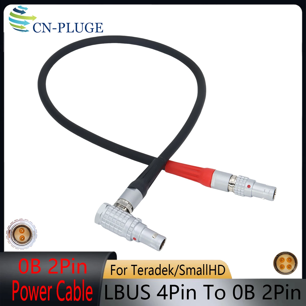 ARRI Camer 0B 2Pin to 0B 4Pin LBUS Cable For SmallHD/Teradek/ ARRI Cforce Mini RF/NIA-1 Bidirectional use Power Cable