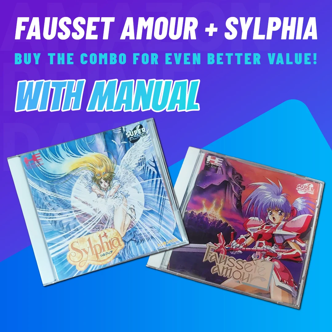

PC Engine copy disc games Fausset Amour and Sylphia bundle purchase, includes instruction manual and unlock pceConsole game disc