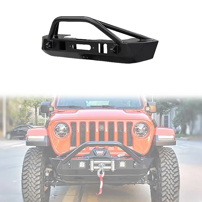 LUMA 4x4 Car Offroad Accessories Car Steel Front Bumper With Tube For Jeep Wrangler JL 2018+ Gladiator JT