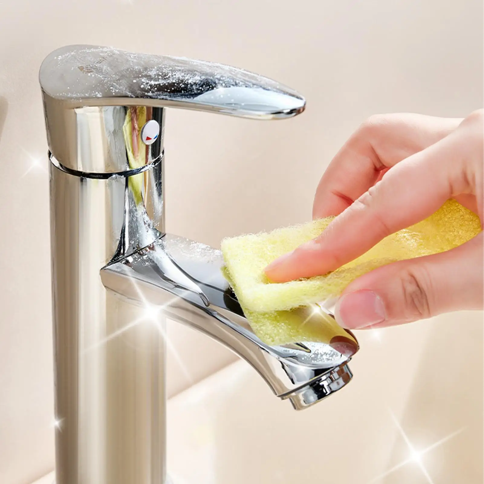 10 Pieces Kitchen Scouring Scrub Pads Shower Limescale Cleaning Scrubber for Home Bathroom Sink Kettle Shower Glass Door Showerh