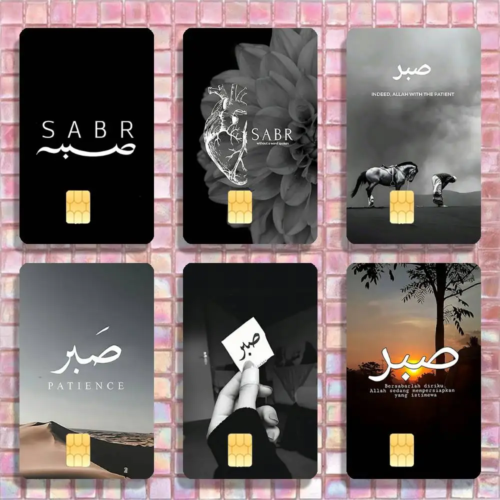 

Sabr Patience Stickers Credit Visa Debit Bank Charge Card Bus Metro Waterproof Sticker Decal Decoration