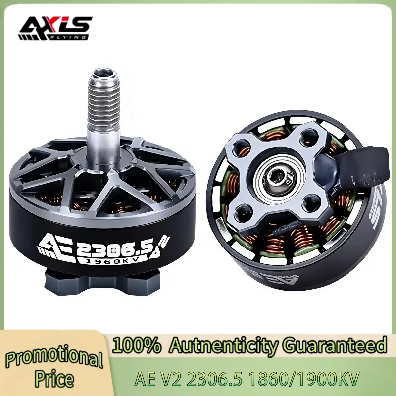 

AxisFlying AE2306.5 V2 2306.5 1860KV/1960KV 4-6S Lipo 5 мм, подходит для 5-дюймовых/6-дюймовых RC FPV дронов для фристайла