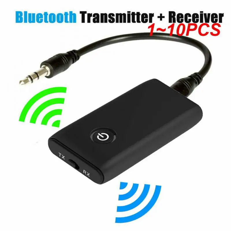 1~10PCS in 1 Wireless 5.0 Transmitter Receiver Chargable for TV PC Car Speaker 3.5mm AUX Hifi Music Audio Adapter