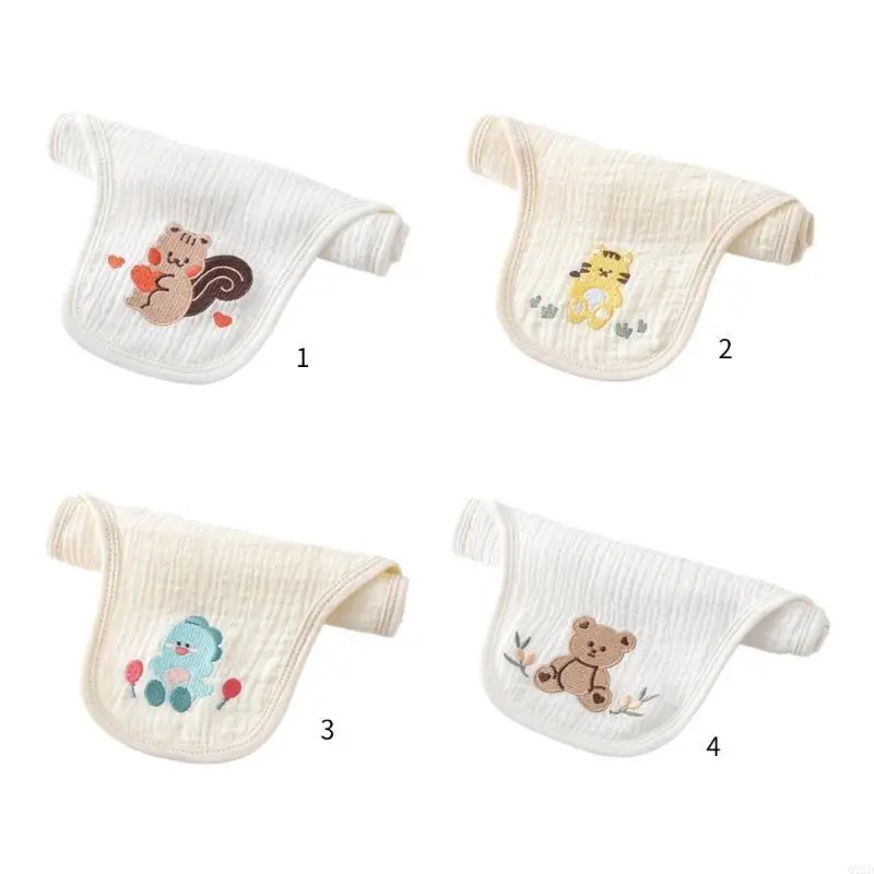 Q22d Baby Back Sweat Sweet Absorbent Absorbent For Boys Girl 0-6y Bordado transpirable Bordado transpirable Toalla sudor