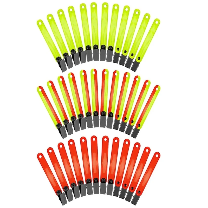 12Pcs/pack Reflective Trail Markers, High Visibility Trail Markers Reflective Trail Marker Clip for Tree Stand Hunting