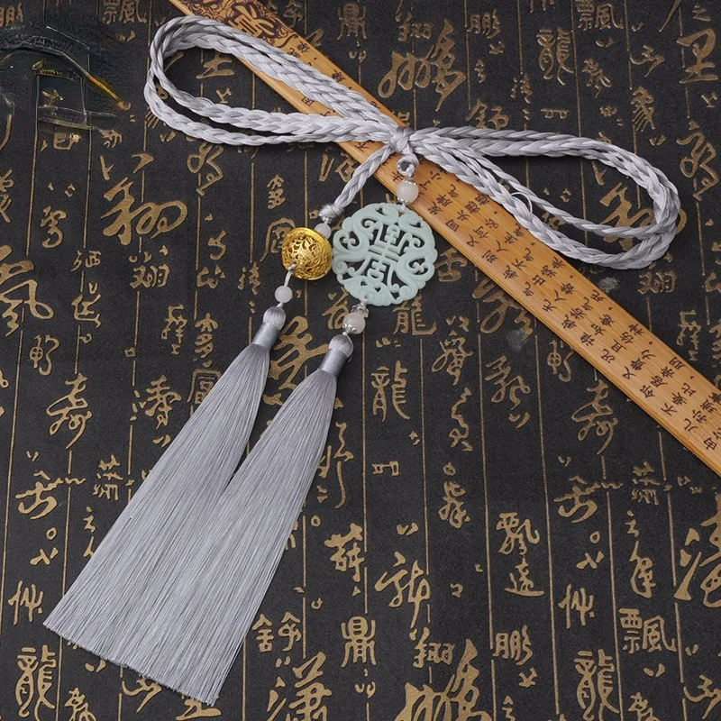 

Belt Waist Rope Tassels Ancient Costume Hanfu Hand-woven Fushou Palace Bell Style Palace Tassel Pendant