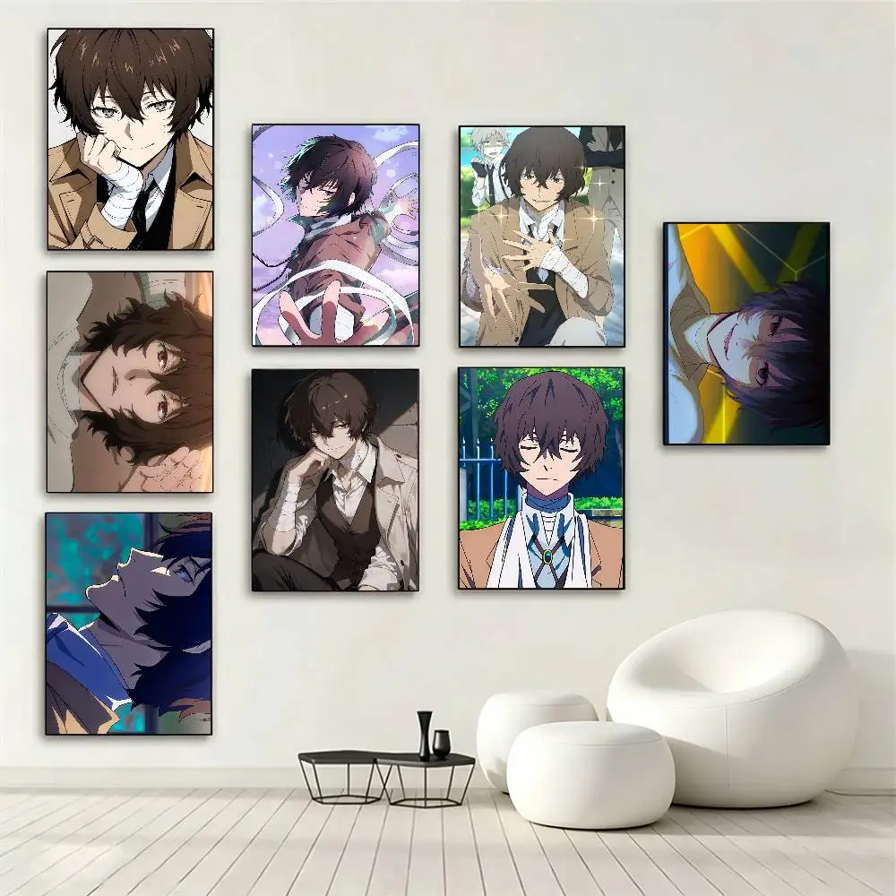 B-Bungo Stray Dogs Dazai Osamu Poster High Quality Dorm Living Room Aesthetic Wall Decoration Painting Stickers Gift