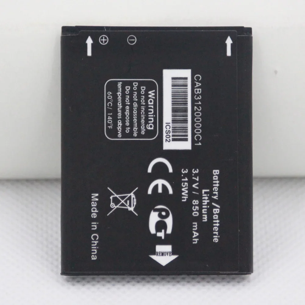 ISUNOO 850mah Phone Battery CAB3120000C1 for Alcatel CAB3120000C1 One Touch Mobile Replacement Battery