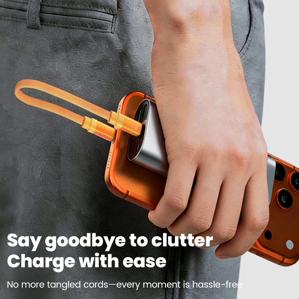 Olaf 20cm Short Magnetic USB C Cable Fast Charging Type C To USB C Data Cable For Iphone 17 16 15 Samsung Xiaomi Huawei Tablet