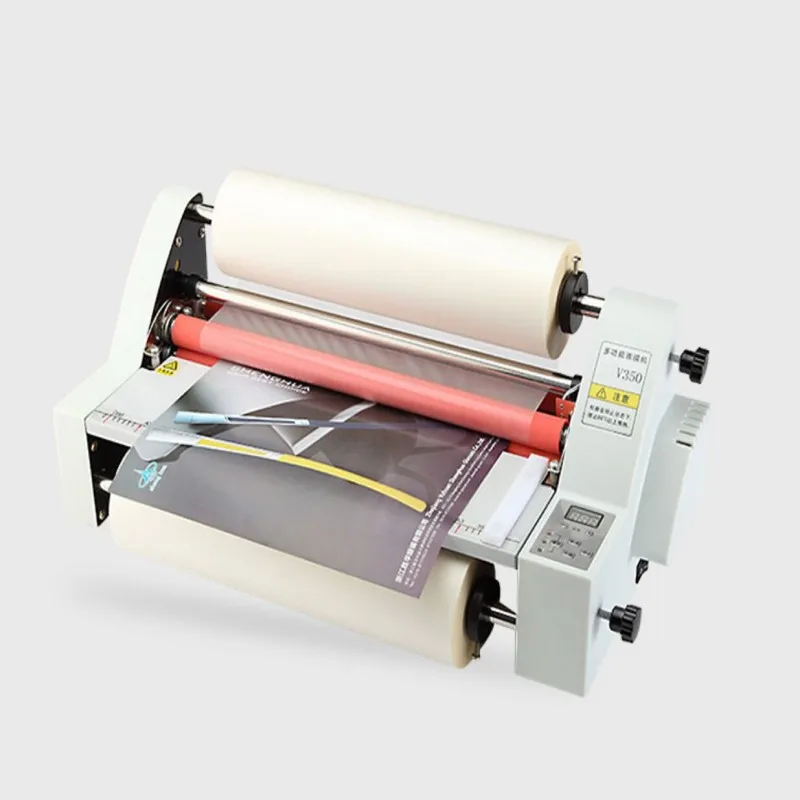 

Hot Roll Laminator Machine 350mm Sending 2pcs Laminating Film Rolls As Gift