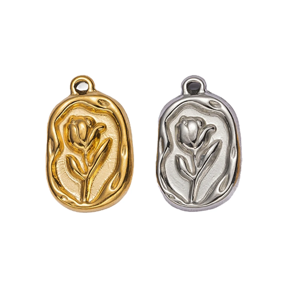 5pcs Gold Stainless Steel Rose Heart Mermaid Tail Charms Pendants for Jewelry Making Charms Bracelets Necklace Earring DIY Craft image 3