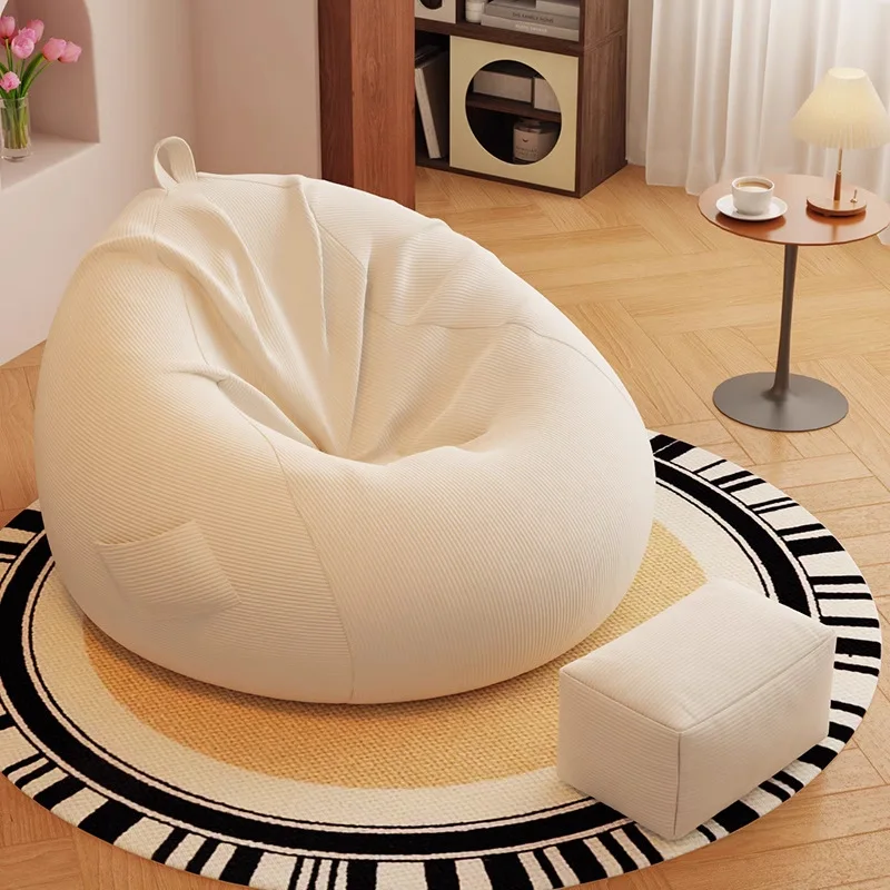 Luxury Living Room Bean Bag Sofas with Filler Small Cushioned Bean Bag Sofas Lazy Sofa Bed Bedroom Chair