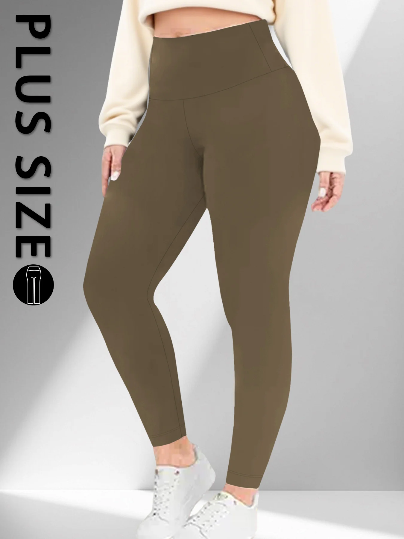 

Женские леггинсы больших размеров с высокой талией – очень мягкая ткань, идеально подходят для йоги, бега, тренировок и отдыха дома