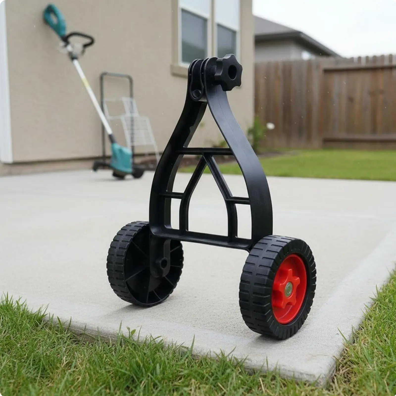 Lawn Mower Support Wheel Compatible with Straight Shaft Grass Trimmers Manual Grass Cutter Guide Wheels for Edge Cutter Lawn