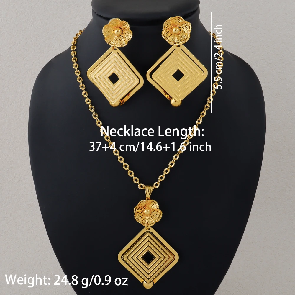 Dubai 24K vergoldetes Schmuckset Afrikanische Damen Bankett Hochzeitsset Hochzeitsschmuck Geschenk Vergoldete Blume – Detail 5