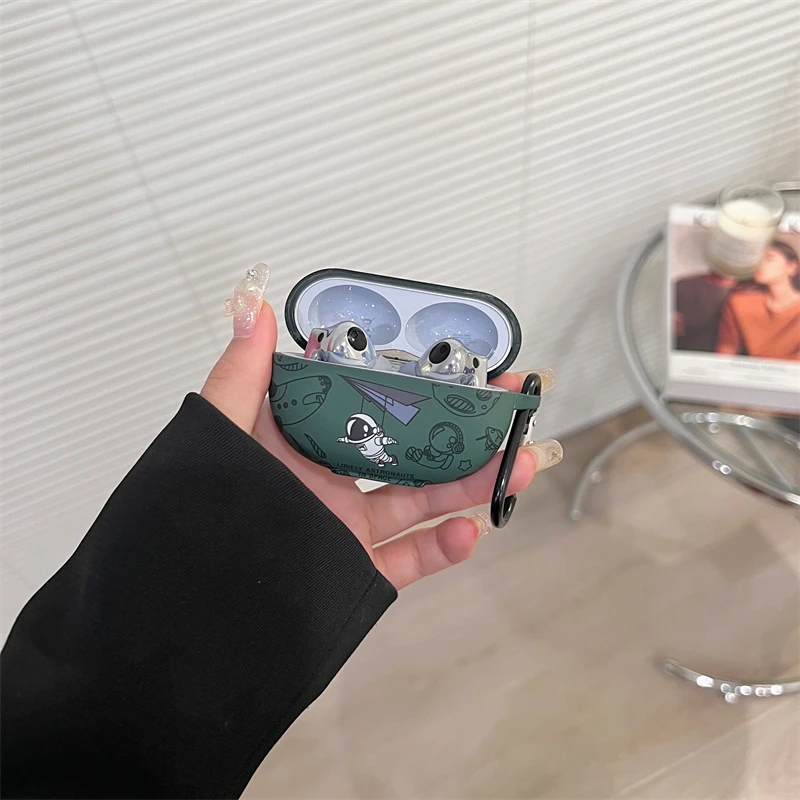 หูฟังสำหรับ2022ใหม่ Huawei Freebuds Pro 2,น่ารักการ์ตูนนักบินอวกาศคริสตัลสติกเกอร์สำหรับ Freebuds Pro 2ชุดหูฟังชาร์จ