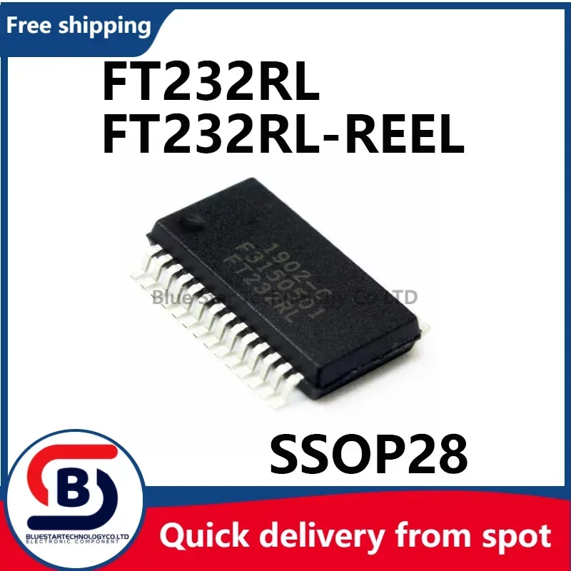 Free Shipping 5-20pcs/lots FT232RL FT232RL-REEL FT232 232RL SSOP20 Quick delivery from spot