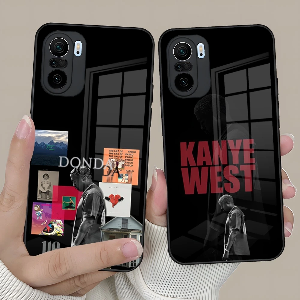 Kanye west ye rapper caso de telefone para redmi 13 12 13c 12c nota 13 pro plus 11 12 pro 10 12s 11s capa de vidro temperado