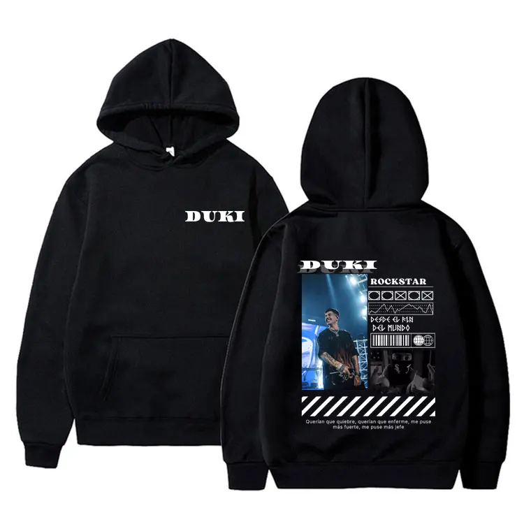 

Fashion Rapper Duki Rockstar Print Hoodie Unisex Oversized Casual Hooded Sportswear Men Women Clothing Hip Hop Fashion Hoodies