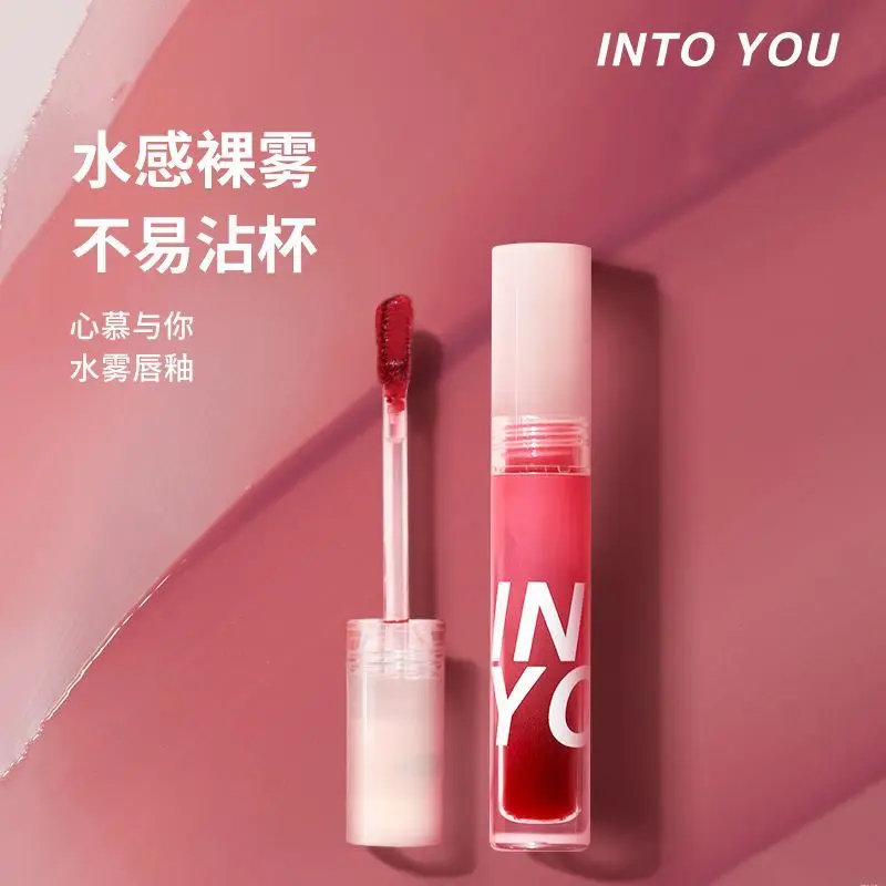 

INTO YOU Beauty Water Mist Lip Glaze Lasting Non-stick Cup Matte Mousse Lipstick Natural Nude Color Sexy Lips Makeup Maquiagem