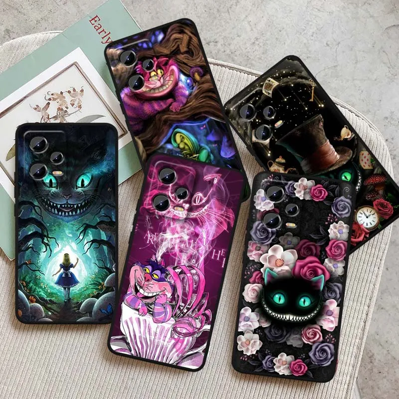 Disney The Cheshire Cat для Xiaomi Redmi Note 14 13 12 12S 11E 11 11S 11T Pro Plus 4G 5G Черный мягкий чехол из ТПУ для телефона Disney The Cheshire Cat для Xiaomi Redmi Note 14 13 12 12S 11E 11 11S 11T Pro Plus 4G 5G Черный мягкий чехол из ТПУ для телефона
