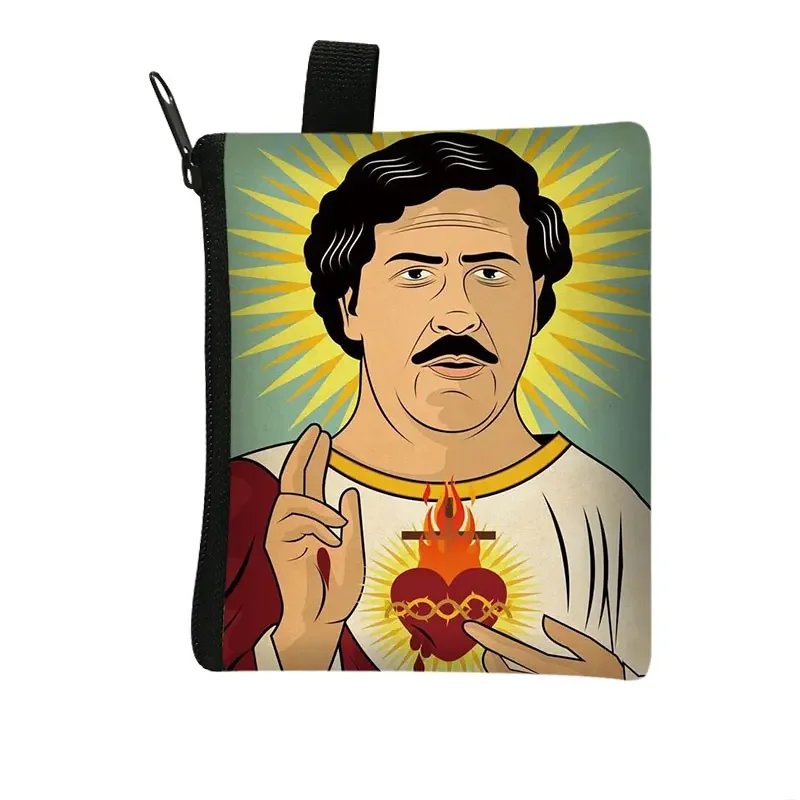 Pablo Emilio Escobar Gaviria Coin Purse Pablo Escobar Mulheres Carteira Cartão de crédito Fones de ouvido Key Holder Money Coin Bag Cute Purses