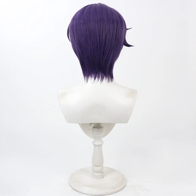 PJSK Mafuyu Asahina Cos شعر مستعار تأثيري هالوين كرنفال حفلة الدعامة الشعر الاصطناعية ألياف مقاومة للحرارة + غطاء شعر مستعار #5