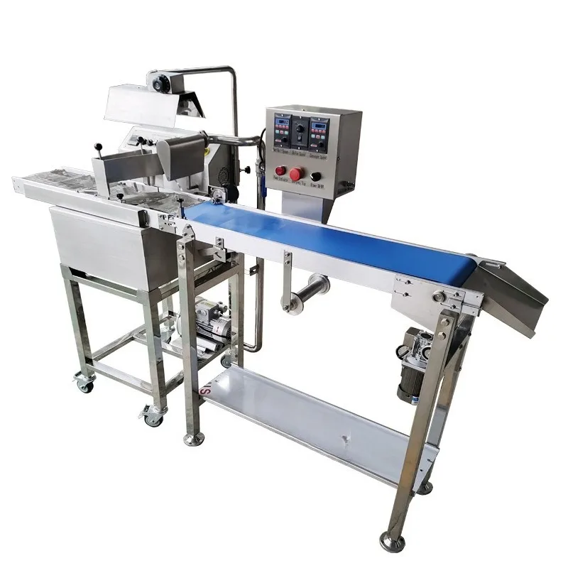 Commercial automatic chocolate coating machine, vertical automatic wrapping machine