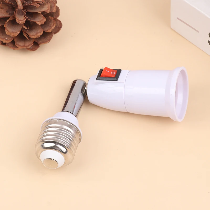 Douille de lampe LED E27 vers E27 avec interrupteur, adaptateur d'extension flexible, convertisseur de douille, support mural
