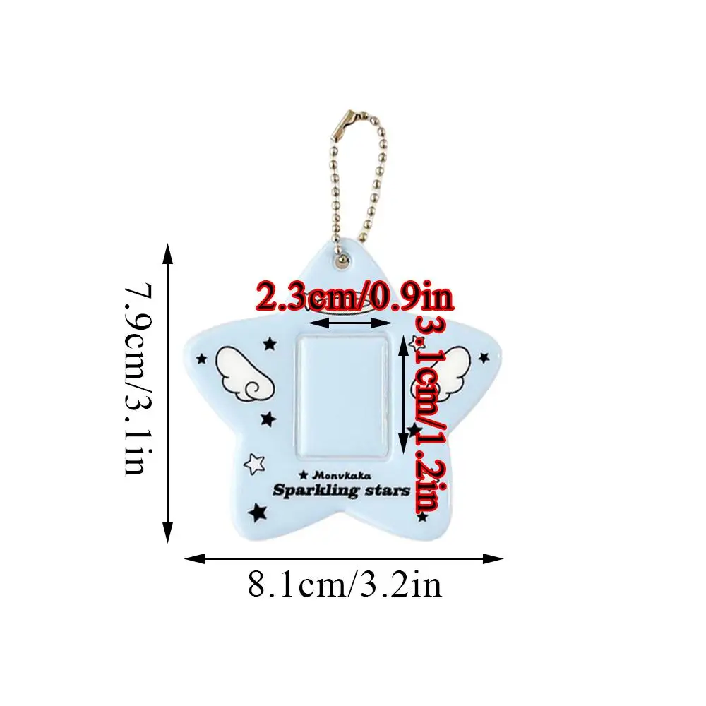 INS Star Card Sleeve Bag Pendant 1 Inch Small Card Sleeve Mini ID Card Sleeve Korean Cute Cartoon Star Chasing Card Storage Case