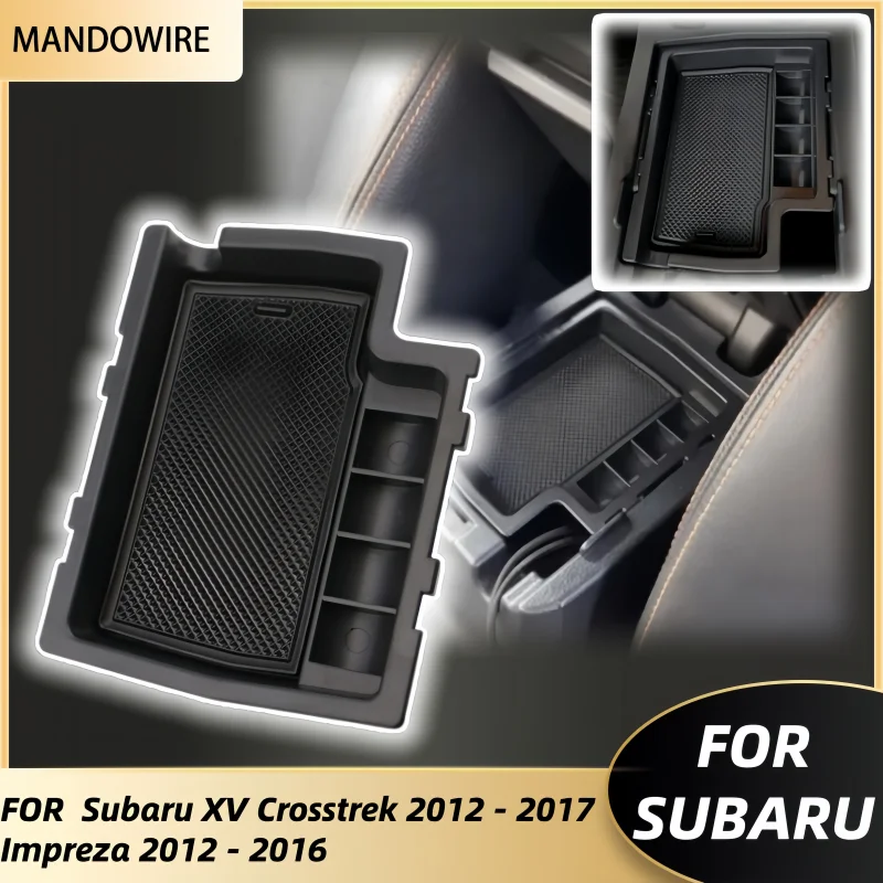 

For Subaru XV Crosstrek 2012 - 2017 Impreza 2012 - 2016 Car Armrest Box Storage Tray Organizer Container Holder Accessories